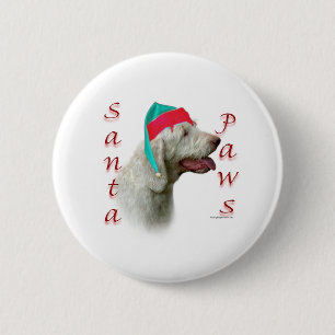 Spinone Italiano Santa Paws Button