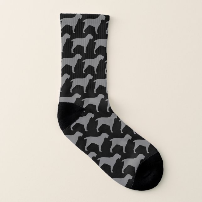 Spinone Italiano Silhouette-Muster Socken (Links - Innen)