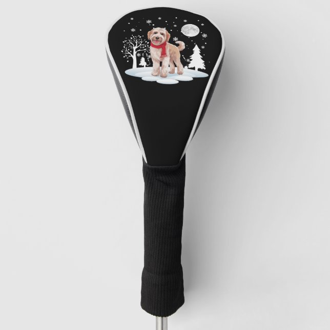 Spinone Italiano Unter Mondlicht Schneeschonzeit W Golf Headcover (Vorderseite)