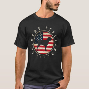 Spinone Italiano USA-Flagge 4. Juli Hundemutter Va T-Shirt