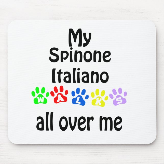 Spinone Italiano Walks Design Mousepad (Vorne)