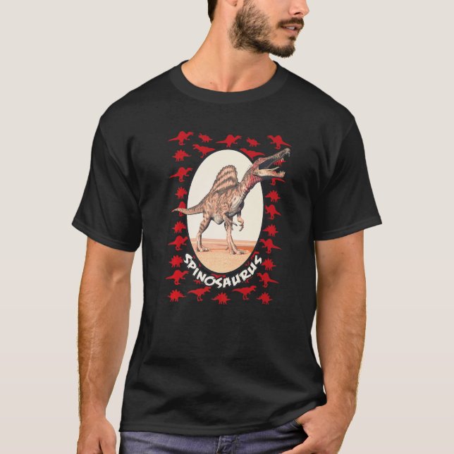 Spinosaurus Dino Idee Kinder oder Erwachsene Dinos T-Shirt (Vorderseite)