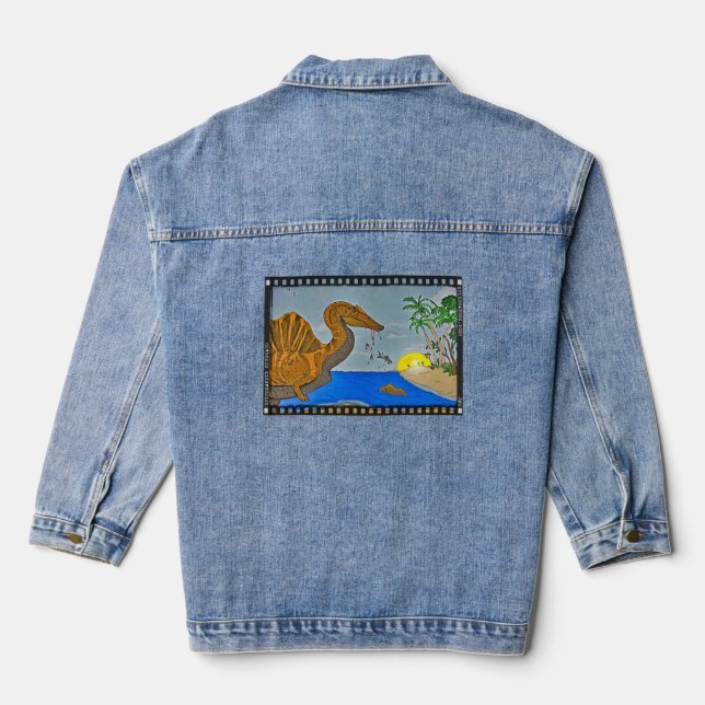 Spinosaurus Film Reel Women's Denim Jacket Jeansjacke (Rückseite)