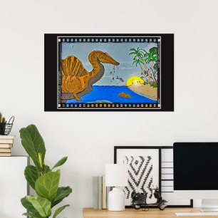 Spinosaurus Filmrolle Dinosaurier Archivplakat Poster