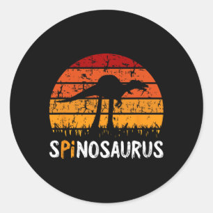 Spinosaurus Pi Day Retro Math Symbols Lehrerstuhl Runder Aufkleber