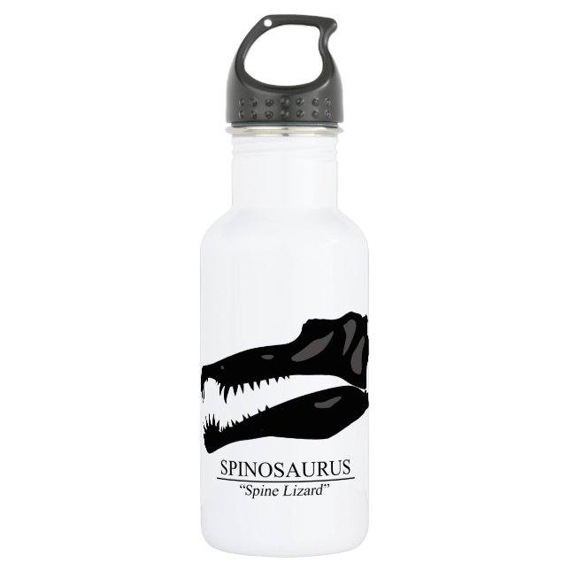 Spinosaurus Skull Edelstahlflasche (Vorderseite)