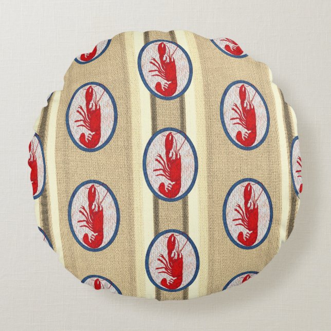 Spiny Rock Lobster Rundes Kissen (Vorderseite)