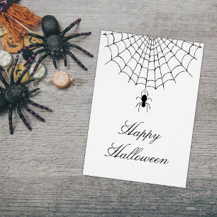 Spione Web Halloween Schwarz-weiße Weihnachtskarte