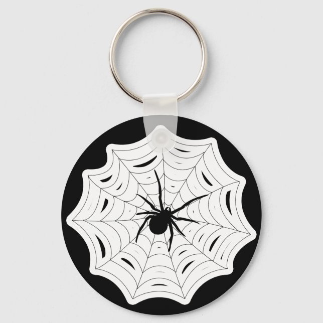 Spione Web Halloween Spooky Creepy Bug Design Schlüsselanhänger (Vorderseite)