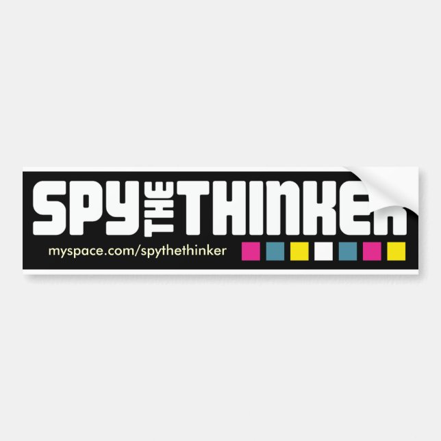 Spionieren Sie den Denker-"karminroter Autoaufkleber (Vorne)