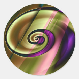 Spiral 3 runder aufkleber