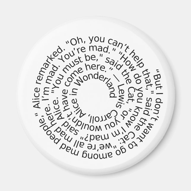 Spiral-Alicewunderland2 Magnet (Vorne)