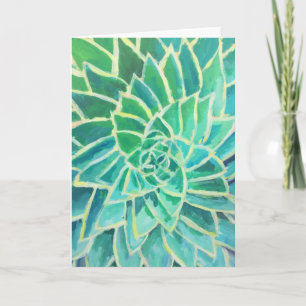 Spiral Aloe Painting Greeting Card Karte