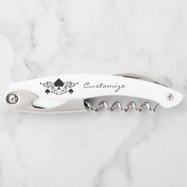 Spiral Black Spades Thunder_Cove im Tattoo-Stil Kellnermesser (Vorderseite)