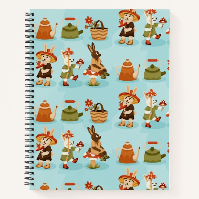 Spiral-bound notebook features a playful pattern notizbuch (Vorderseite)