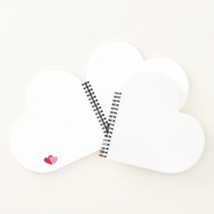 Spiral Bound Notebook mit individueller Herzform Notizbuch