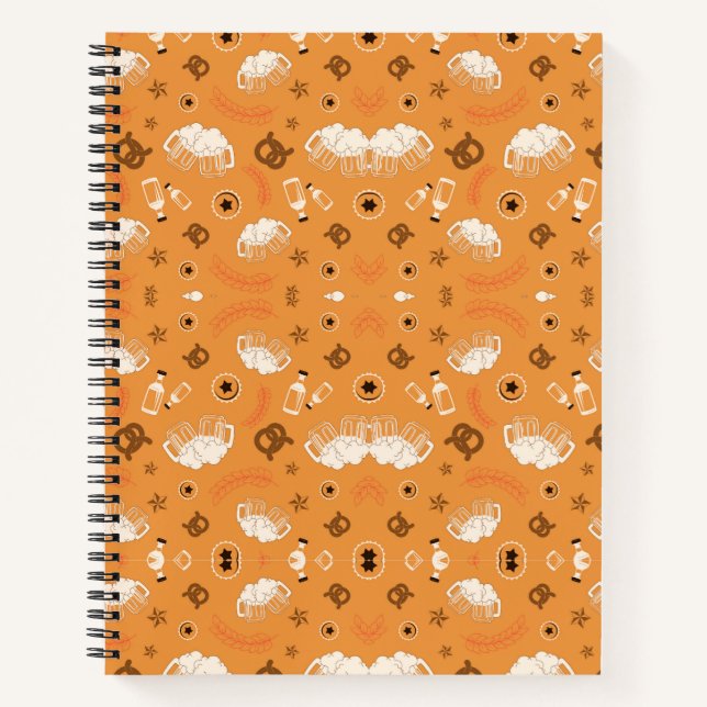 Spiral-bound notebook with an orange cover notizbuch (Vorderseite)