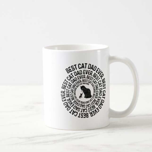 Spiral Cat Daddy - Bester Cat Dad Daddy Ever Spira Kaffeetasse (Rechts)