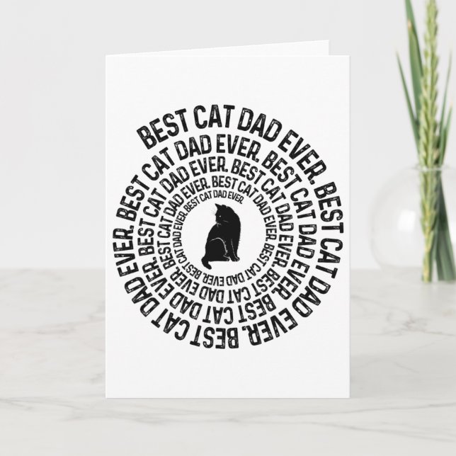 Spiral Cat Daddy - Bester Cat Dad Daddy Ever Spira Karte (Vorderseite)