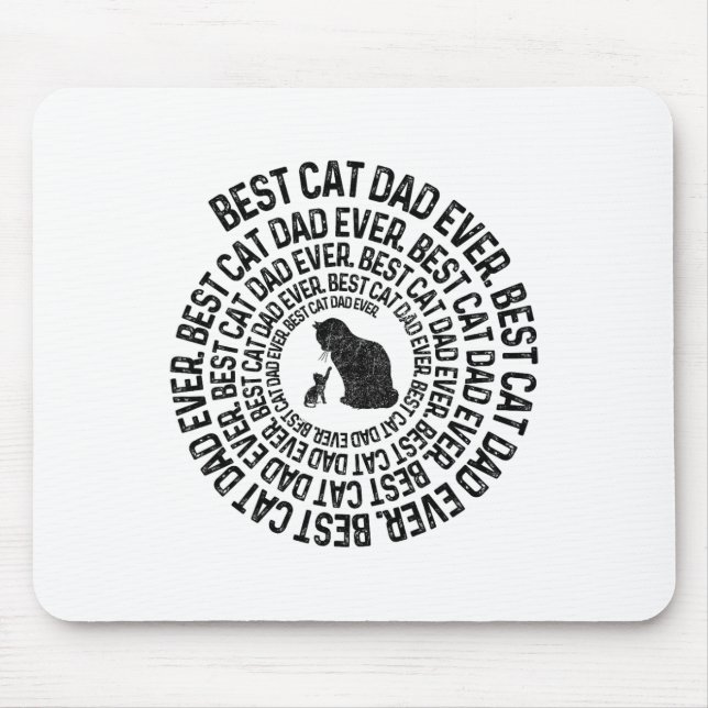Spiral Cat Daddy - Bester Cat Dad Daddy Ever Spira Mousepad (Vorne)