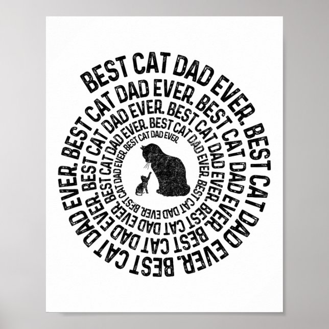 Spiral Cat Daddy - Bester Cat Dad Daddy Ever Spira Poster (Vorne)