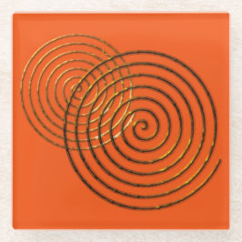 Spiral Celtic Symbol Gold Metall Glasuntersetzer