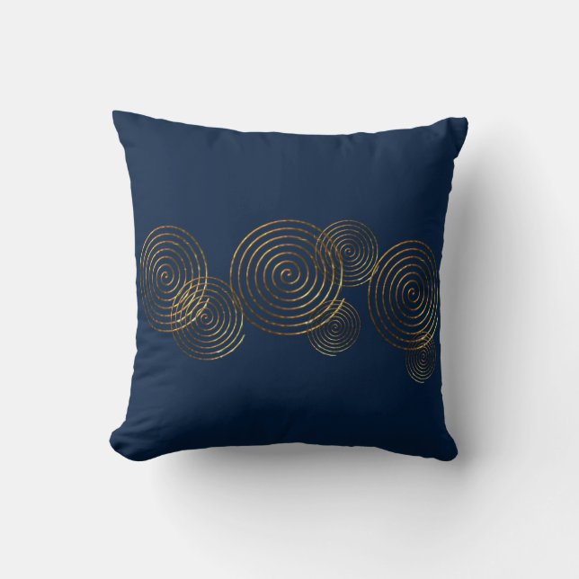 Spiral Celtic Symbol Gold Metall Kissen (Vorderseite)