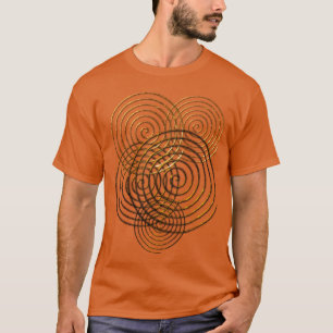 Spiral Celtic Symbol Gold Metall T-Shirt