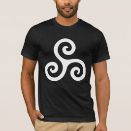 Spiral Celtic Triskelion in Weiß T-Shirt