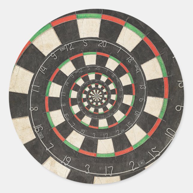 Spiral Dart Board Droste Effect Sticker (Vorderseite)