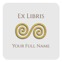 Spiral Ex Libris Buchzeichen, benutzerdefinierbar