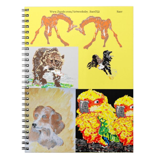 Spiral Foto Notebook : Cover of Animals Notizblock (Vorderseite)