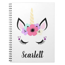 Spiral-Foto-Notebook - Einhornkopf Notizblock