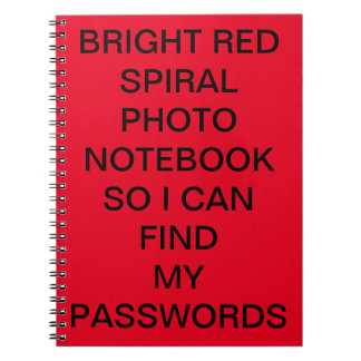 Spiral-Foto-Notebook in RED Notizblock