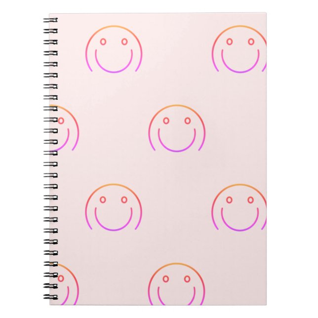 Spiral Foto Notebook, Lächeln Gesicht Notizblock (Vorderseite)