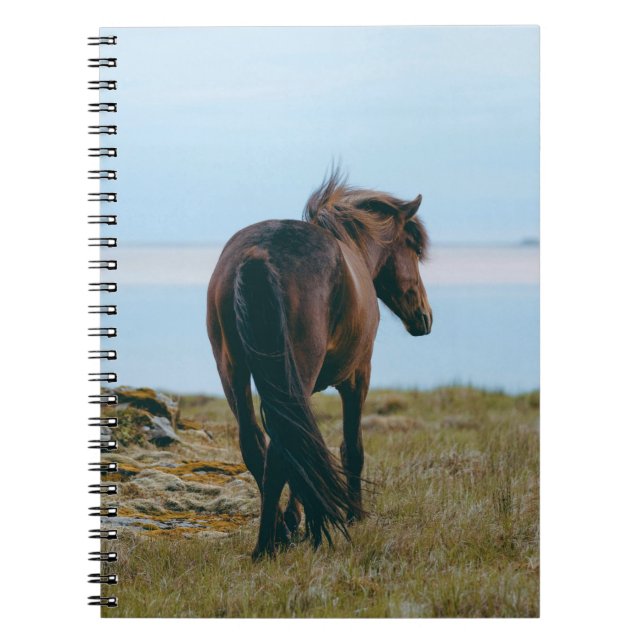 Spiral Foto Notebook - Landschaftliches Pferd Notizblock (Vorderseite)