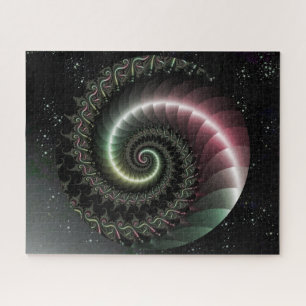 Spiral Fractal on a starry sky jigsaw