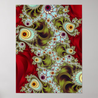 Spiral-Fraktal-Abstrakte Wirbel Poster