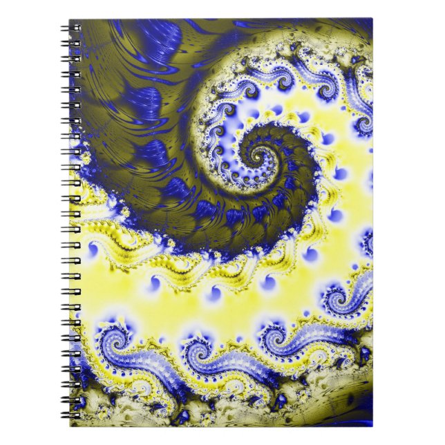 Spiral Fraktal Notebook Notizblock (Vorderseite)