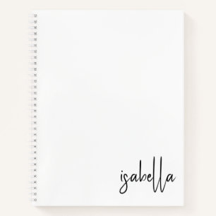 Spiral für personalisierten Minimalistischen Skrip Notizbuch