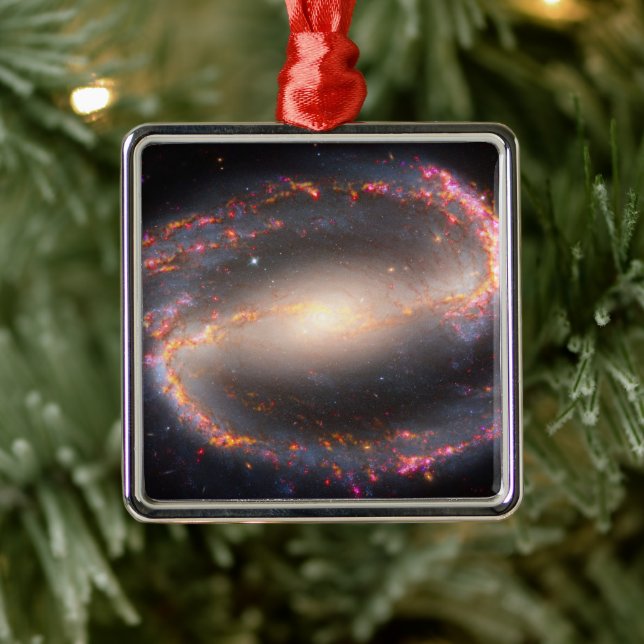 Spiral Galaxy Ngc 1300. Ornament Aus Metall (Baum)