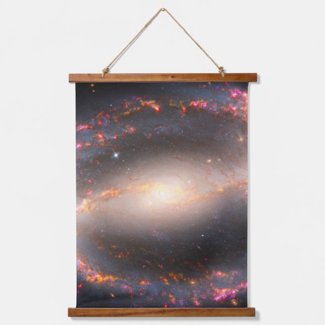 Spiral Galaxy Ngc 1300. Wandteppich Mit Holzrahmen (Vorderseite)