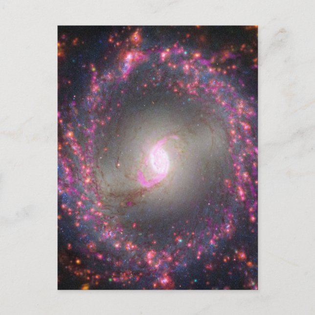 Spiral Galaxy Ngc 3351. Postkarte (Vorderseite)