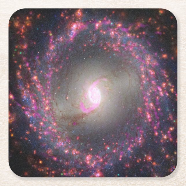 Spiral Galaxy Ngc 3351. Rechteckiger Pappuntersetzer (Vorderseite)