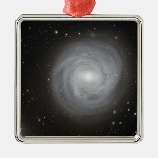 Spiral Galaxy NGC 4921 Silbernes Ornament (Vorne)