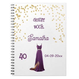 Spiral Gästebuch 40. Geburtstag Notizblock
