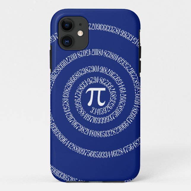 Spiral Graphic for Pi on Navy Blue Case-Mate iPhone Hülle (Rückseite)