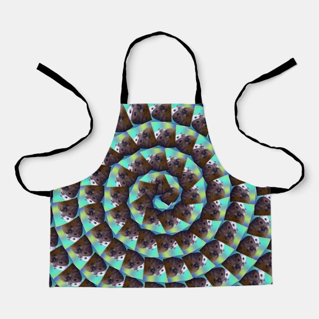 Spiral-Guinea-Muster, Kinder Full Print Schürze (Vorderseite)