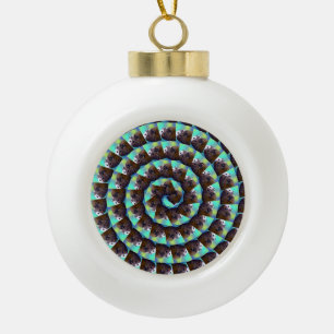 Spiral Guinea Pig Pattern, Keramik Kugel-Ornament