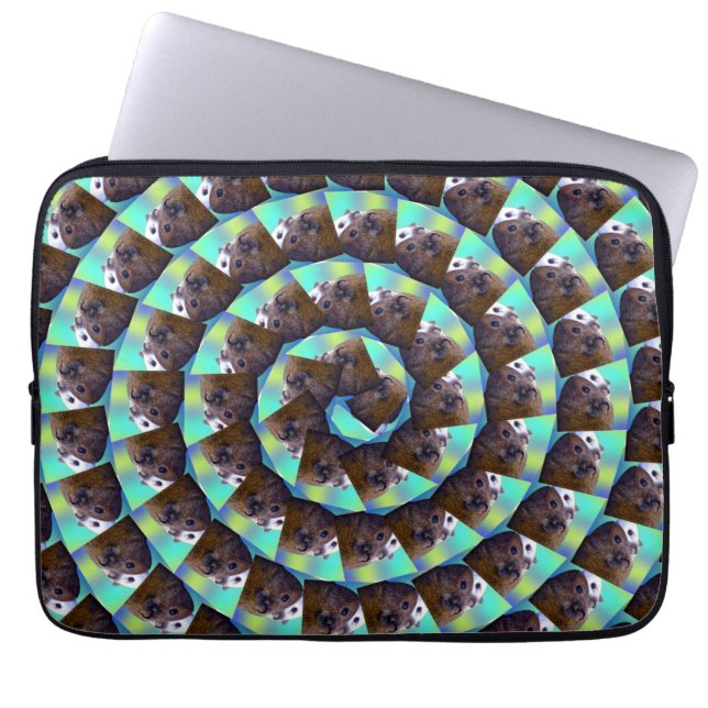 Spiral Guinea Pig Pattern, Laptopschutzhülle (Vorderseite)